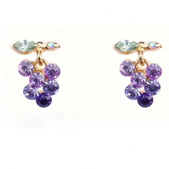 Grape stud earrings #850 - Picture 1 of 4